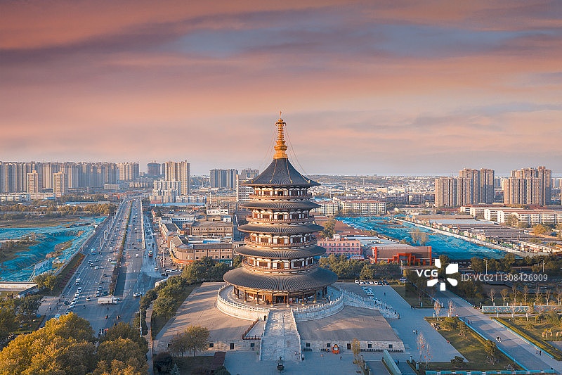 河南省洛阳市隋唐城遗址公园天堂明堂景区图片素材