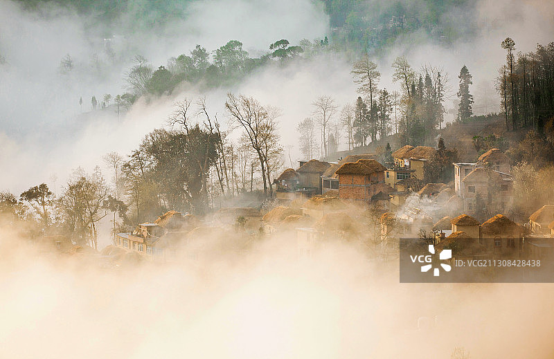 元阳村落图片素材