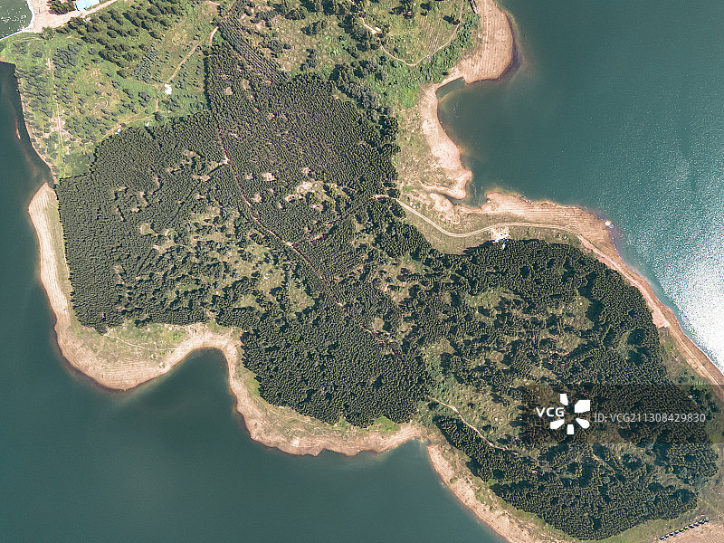 小岛俯拍图片素材