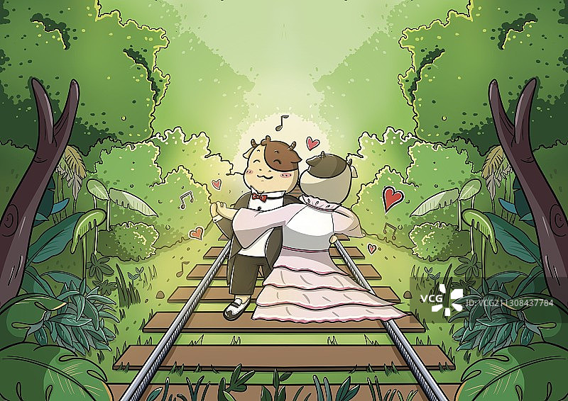 牛年相关插画图片素材