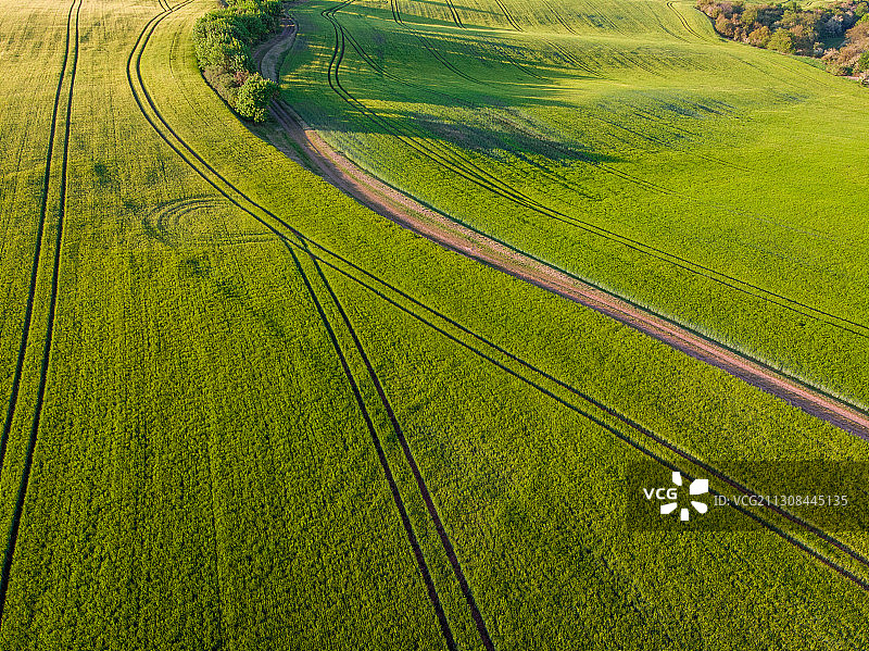 德国诺德豪森农业田地高角度景观图片素材