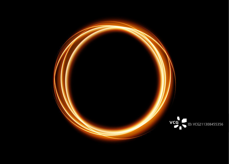 金色火焰光圈图片素材