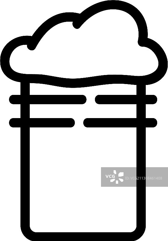 杯子轮廓中的泡沫泥浆图标图片素材