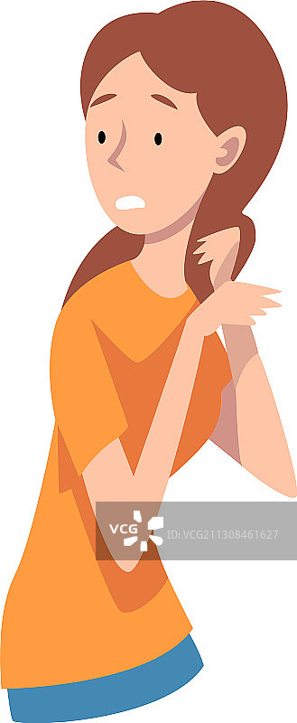 面部扭曲的年轻女人图片素材