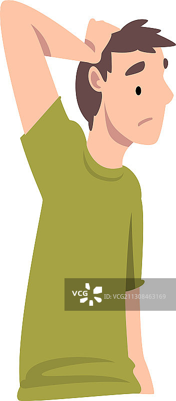 若有所思的年轻男子图片素材