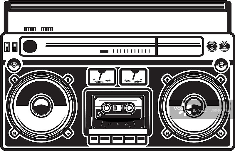 白色背景上的Boombox图片素材