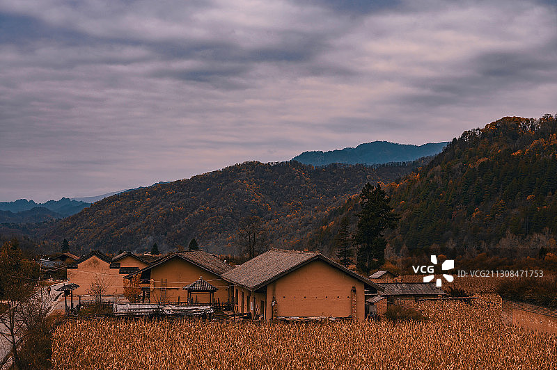 秋天的老县城（陕西周至老县城）图片素材