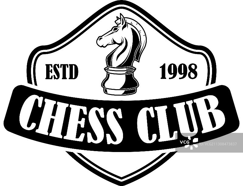 国际象棋俱乐部标志设计元素图片素材