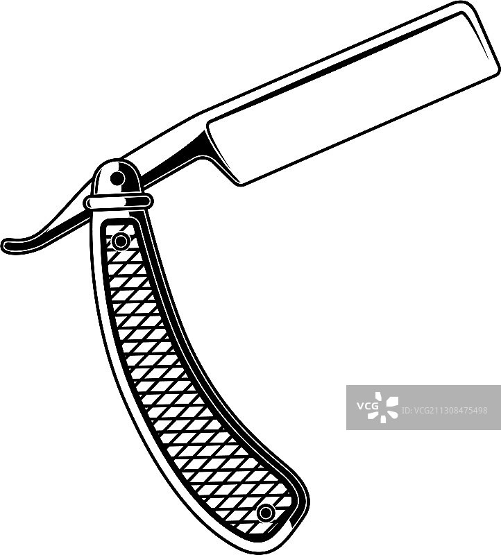 雕刻风格理发剃刀设计元素图片素材