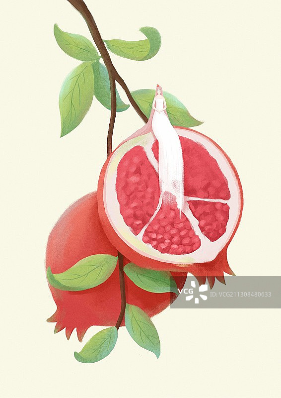 石榴姑娘图片素材