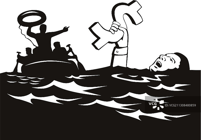 男人负债累累图片素材