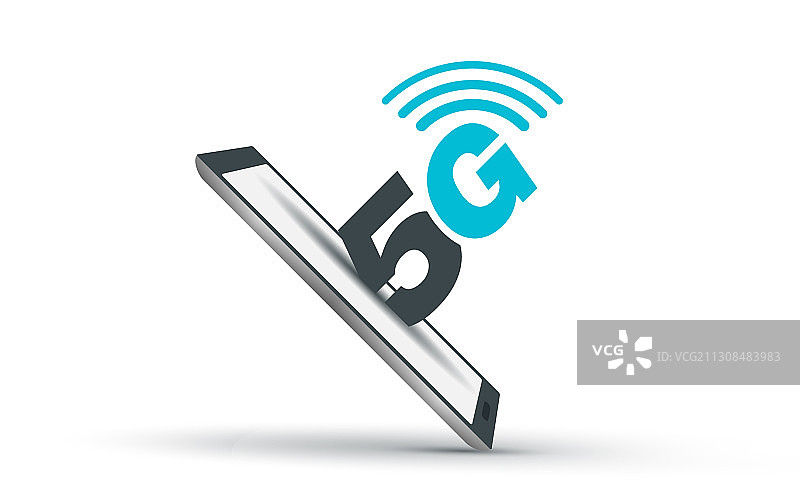 智能手机和5G符号新无线网络图片素材