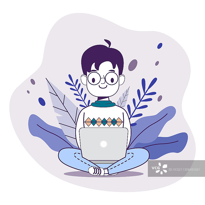 在线自由职业设计概念图片素材