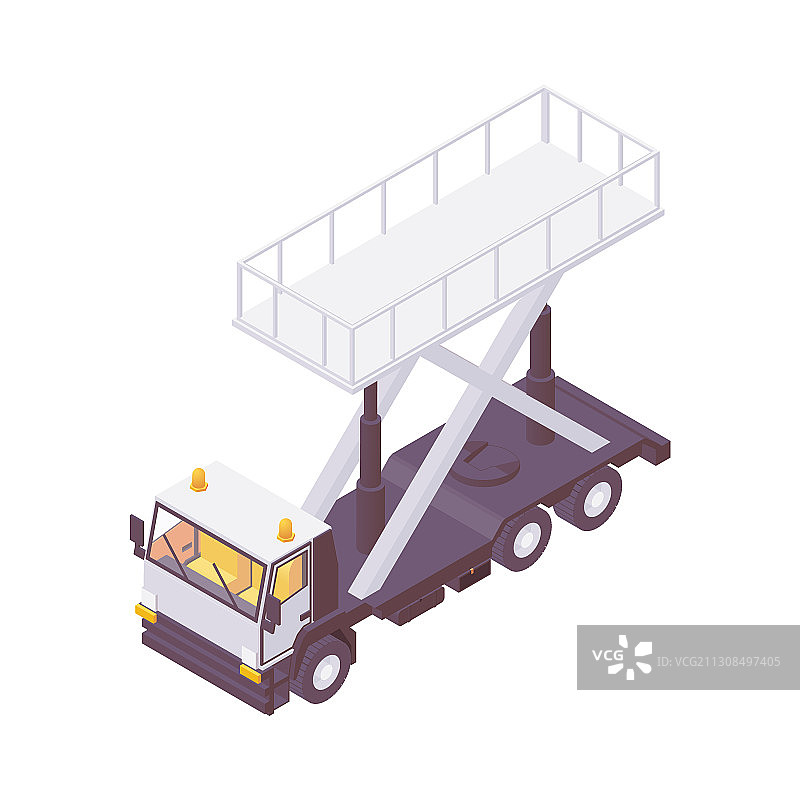 2.5D飞机装载机图片素材