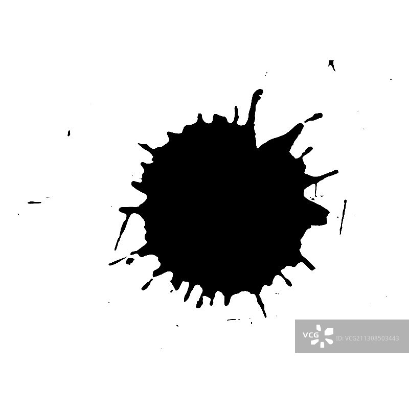 白色隔离墨水黑色污渍抽象图片素材