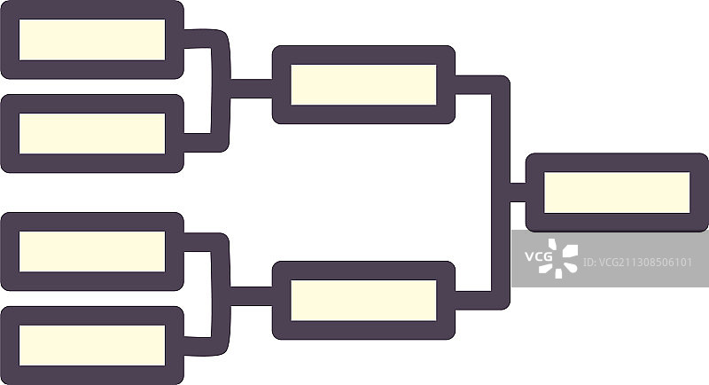 足球季后赛赛程线条填充风格图标图片素材
