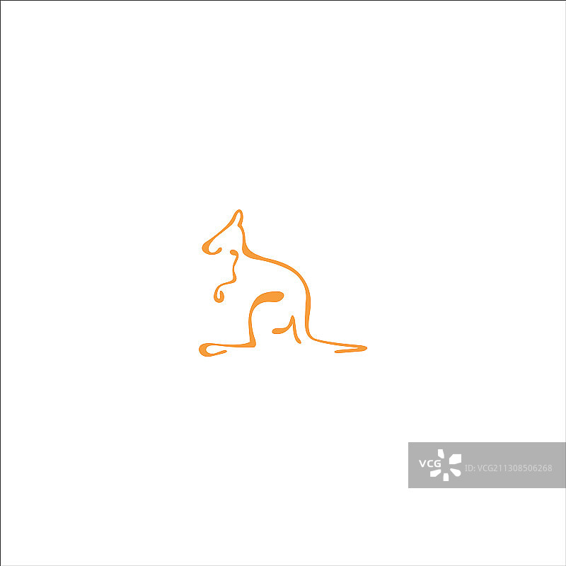 袋鼠标志设计模板图片素材
