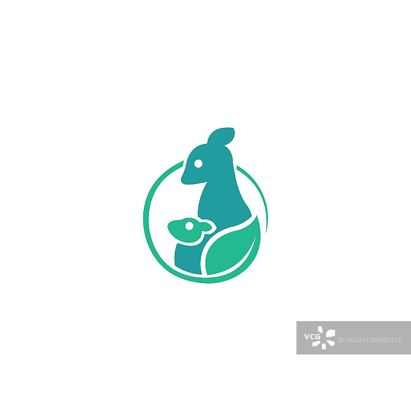 袋鼠标志设计模板图片素材