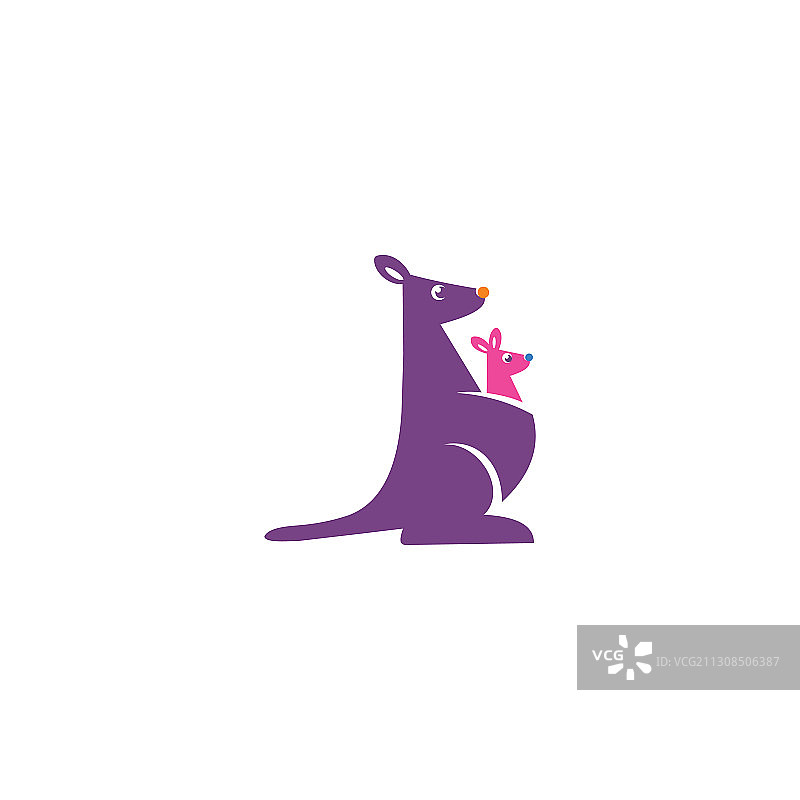 袋鼠标志设计模板图片素材