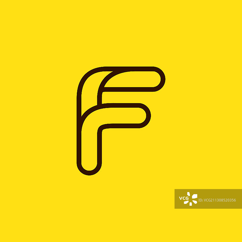 F字母现代线条优雅logo图片素材