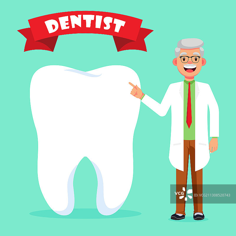 牙医展示牙齿图片素材