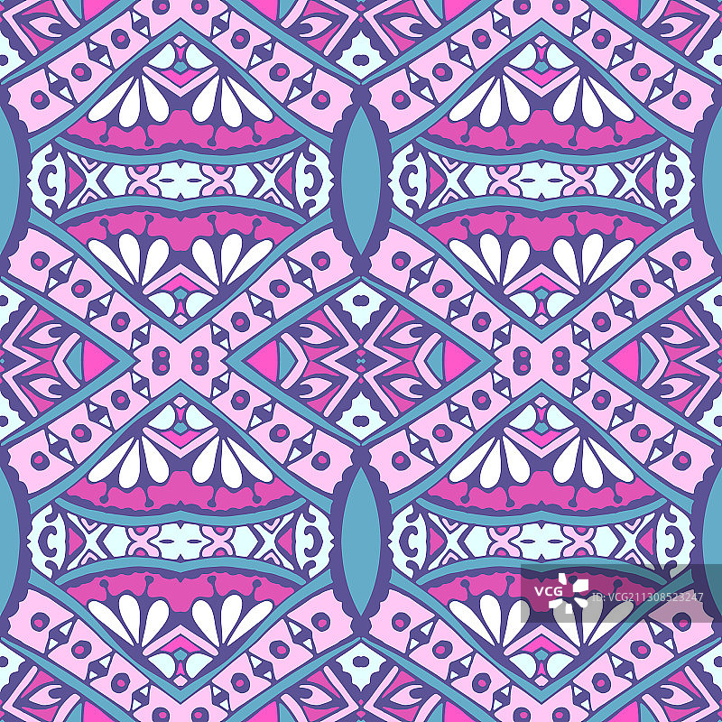 喜庆的彩色迷幻无缝图案图片素材