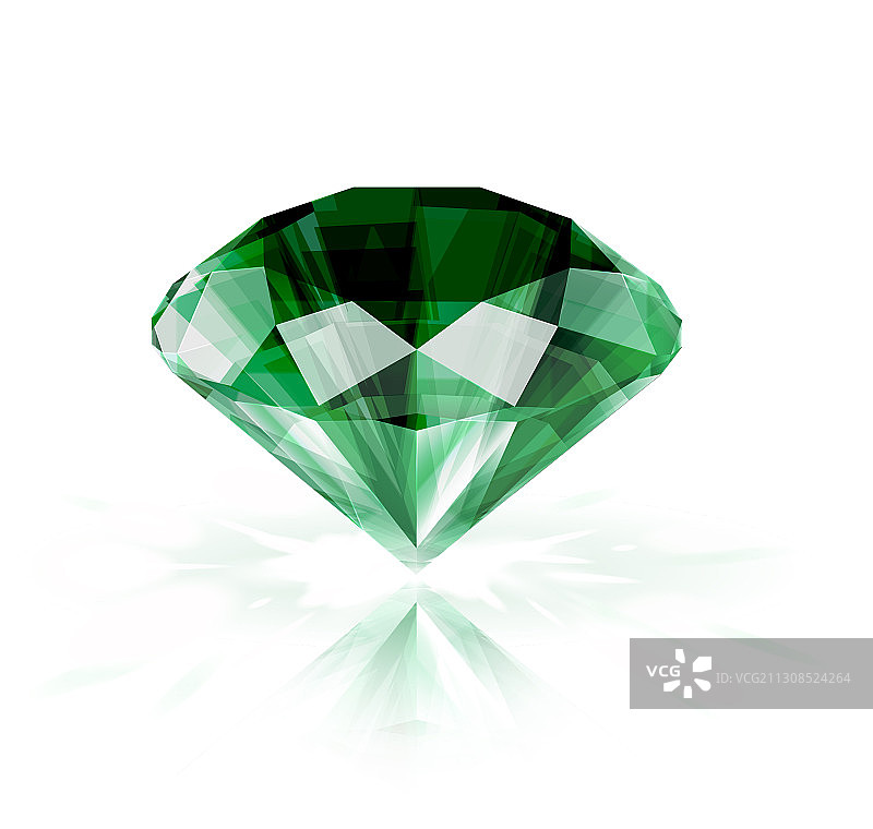 白色背景上的祖母绿 - EPS10图片素材