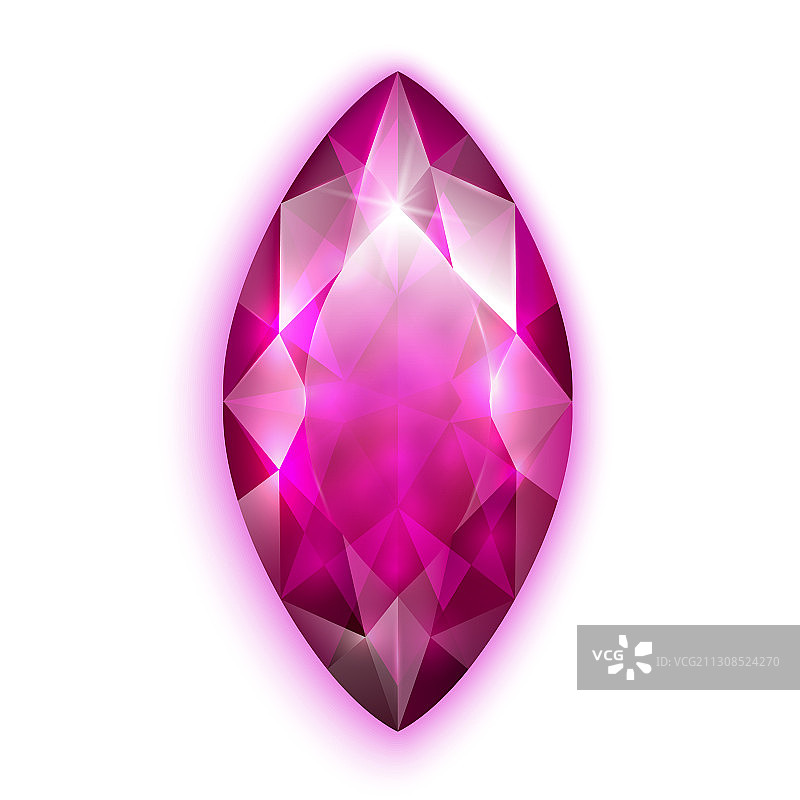 侯爵切割红色钻石图标 - EPS10图片素材