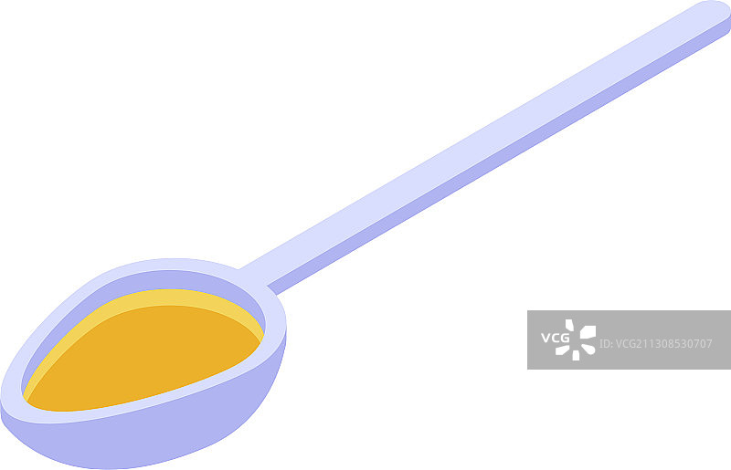 橄榄油勺子2.5D图标图片素材