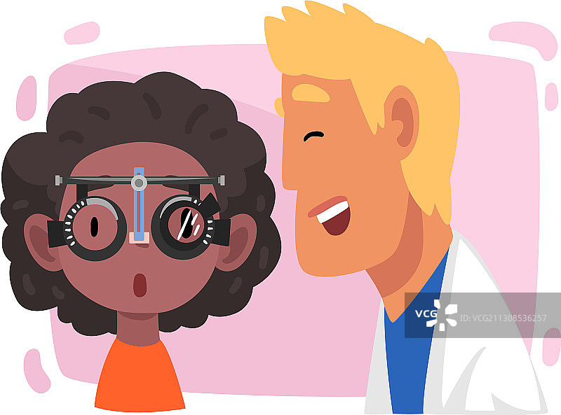 男眼科医生进行眼科检查图片素材