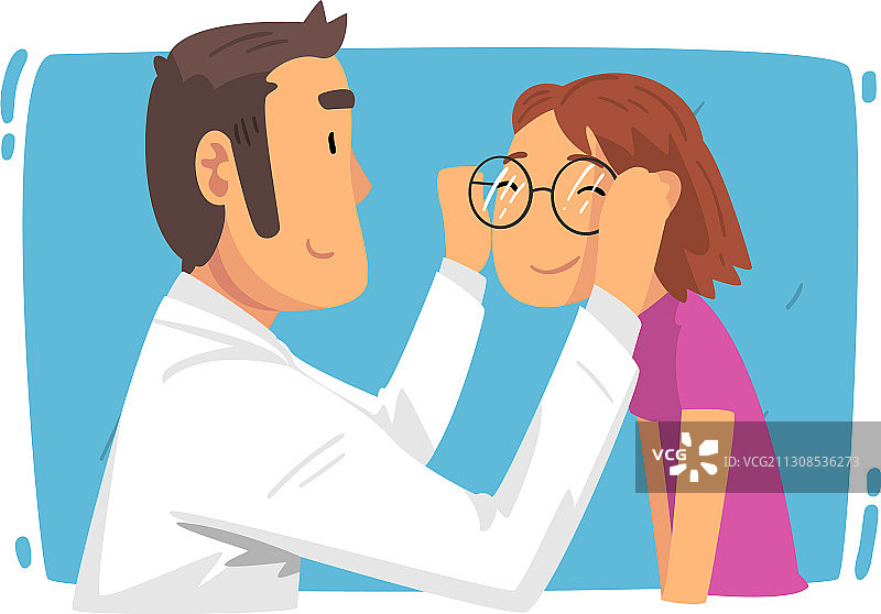 眼科医生帮助女患者图片素材