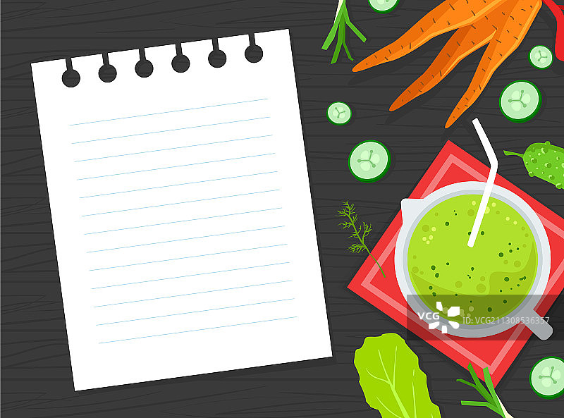 健康食品食谱banner模板顶视图图片素材