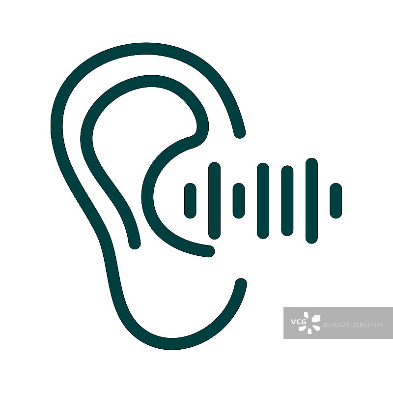 耳朵听声音图标图片素材