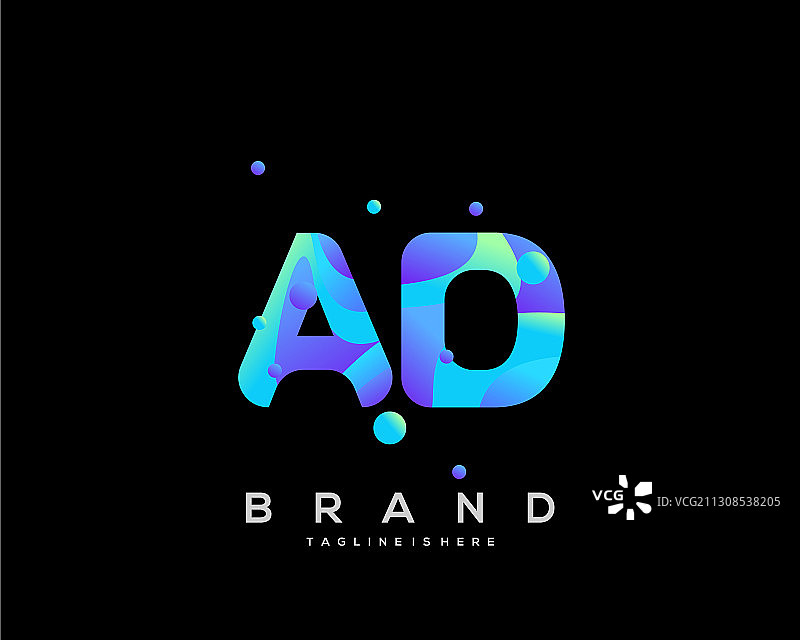 彩色模板首字母Logo广告图片素材