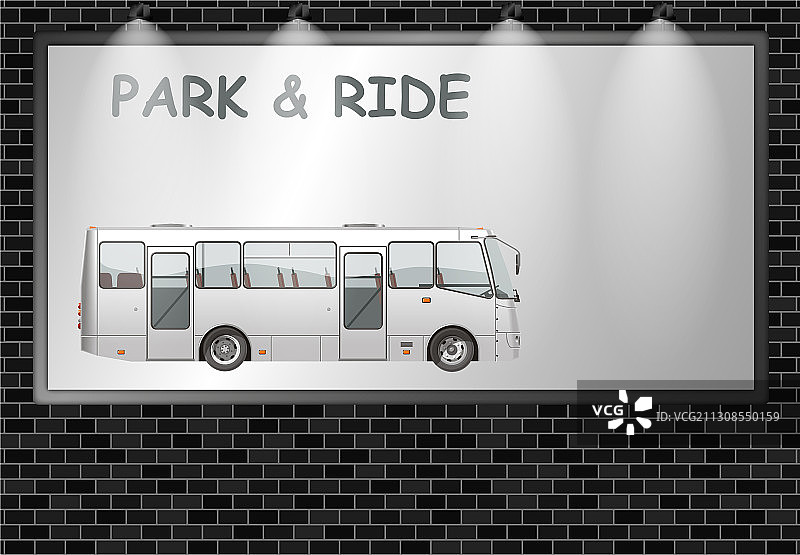 光照广告牌停车场图片素材