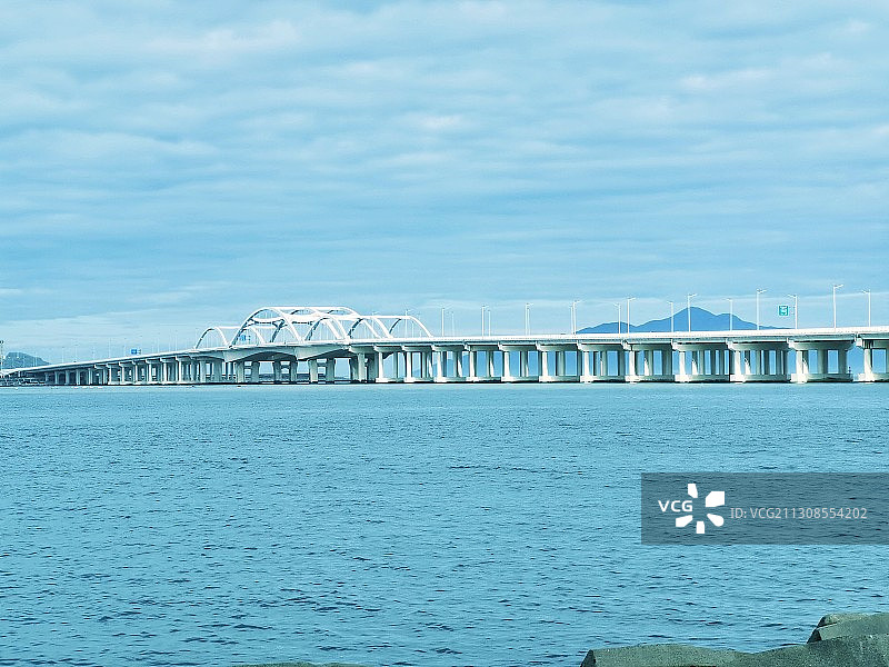 华为手机，汕头东海岸观景台图片素材