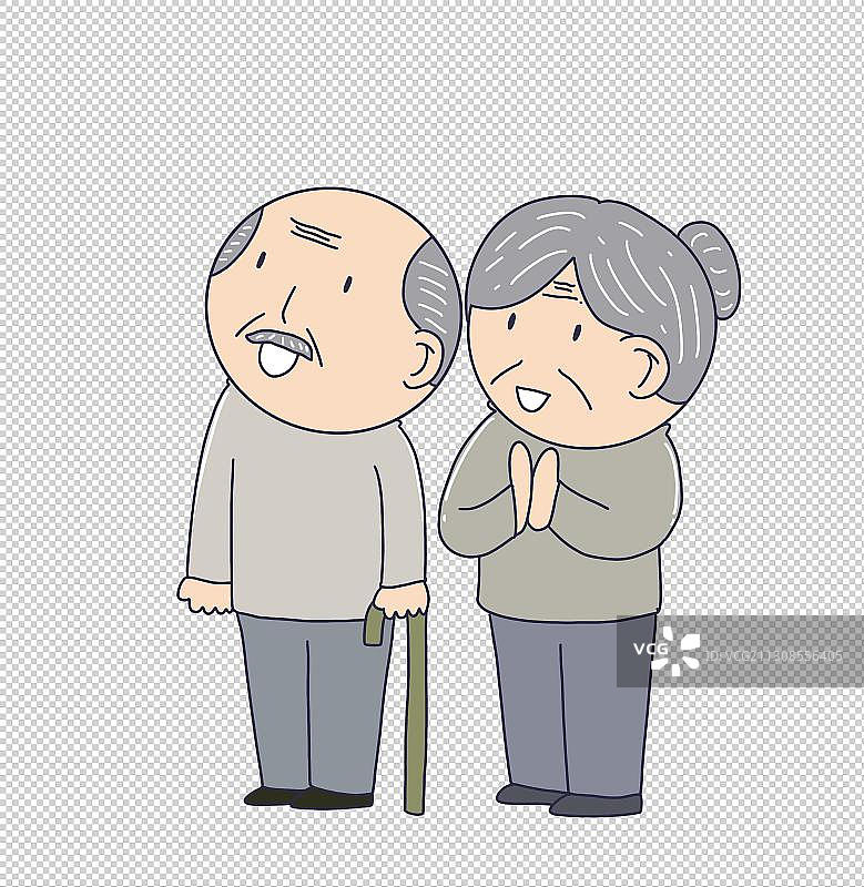 元素：开心的老夫妻图片素材