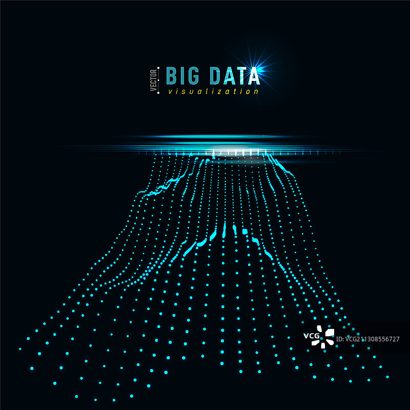 抽象3D大数据可视化缠绕图片素材