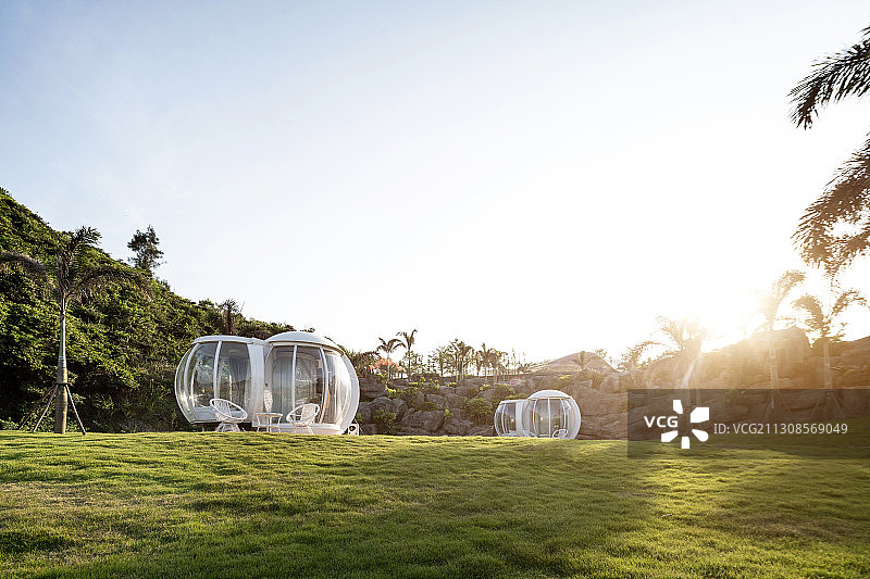 户外星空玻璃房图片素材