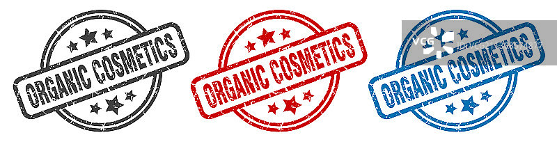 有机化妆品圆形印章图片素材