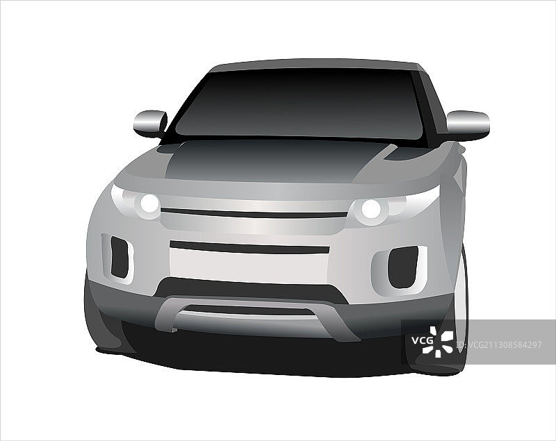 SUV汽车前视图图片素材