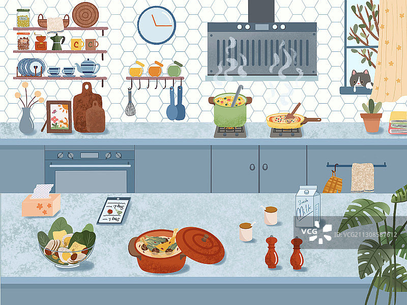 厨房背景图片素材