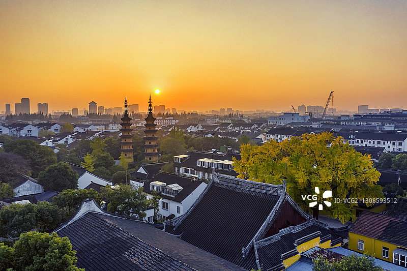 苏州姑苏区定慧寺的银杏图片素材