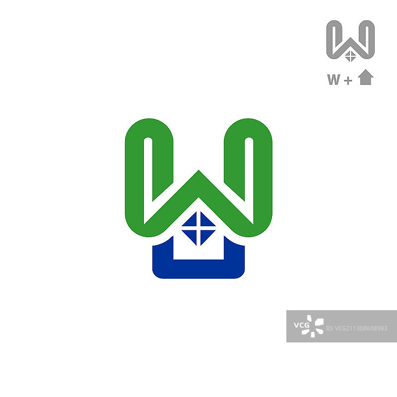 房地产W logo设计图片素材