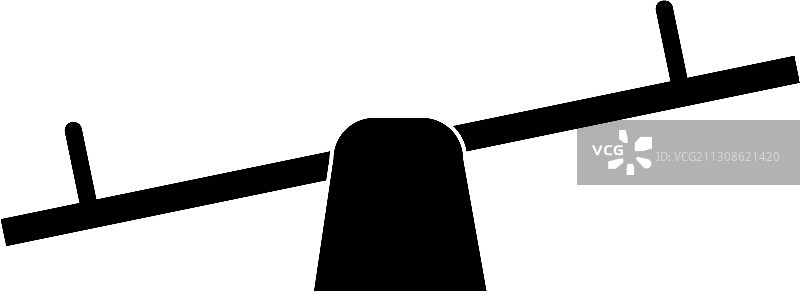 白色背景上的跷跷板图标图片素材