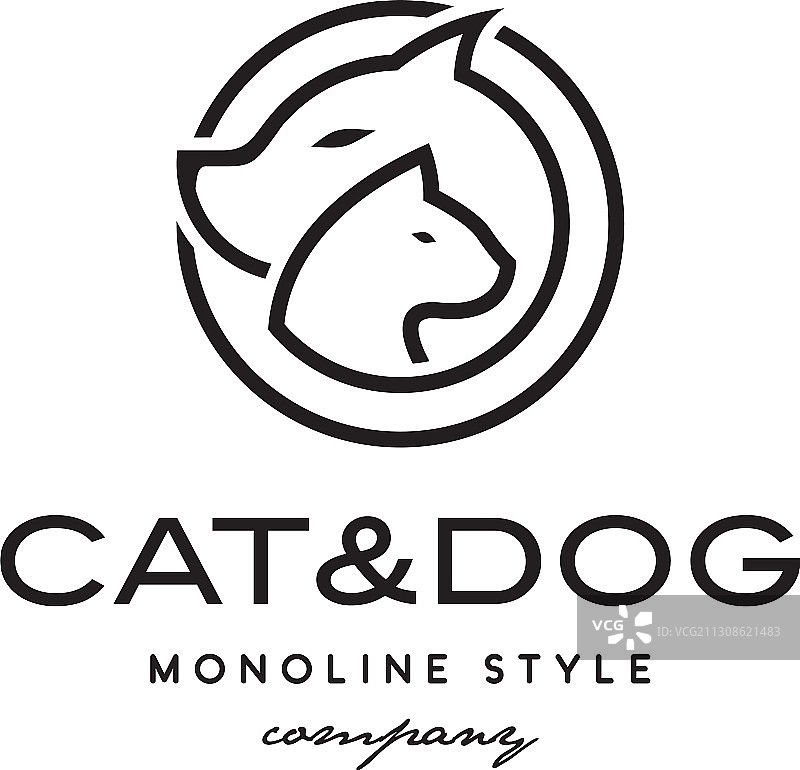 猫和狗标志图片素材