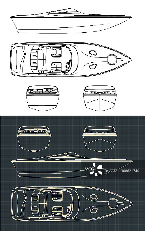 快艇设计图图片素材