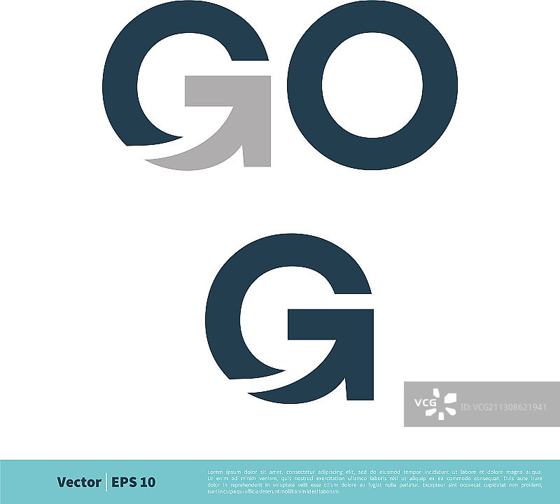 前进字母G图标logo模板设计EPS 10图片素材