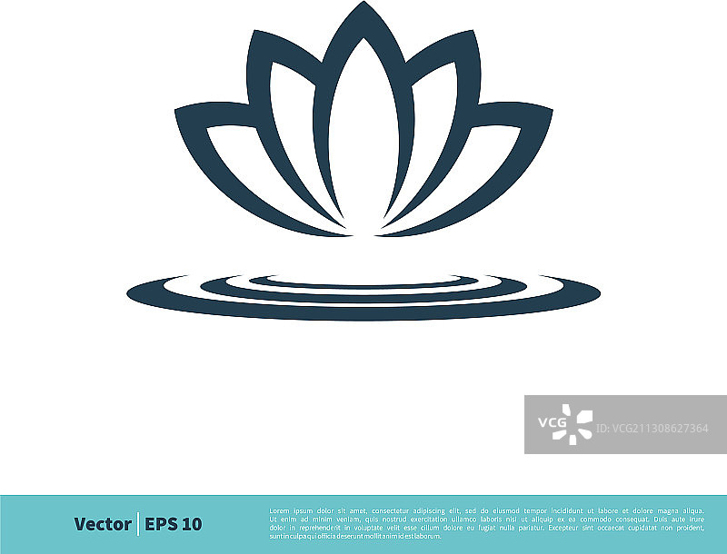 百合莲花图标logo模板设计图片素材