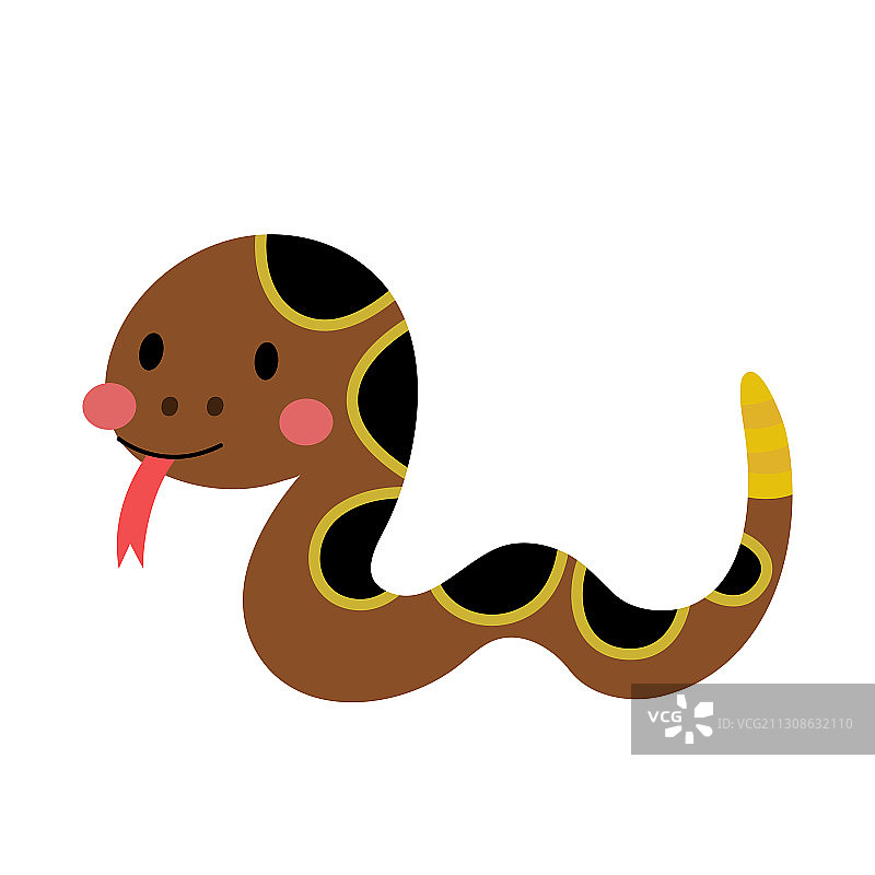 卡通响尾蛇动物角色图片素材